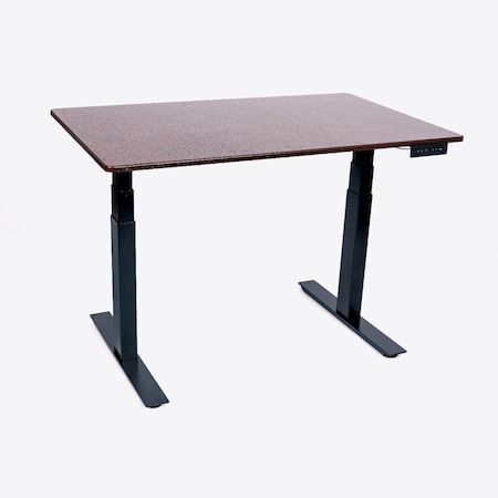 48 in 3-Stage Dual Motor Electric Stand Up Desk - Black / Dark Walnut MPN:STANDE-48-BK/DW