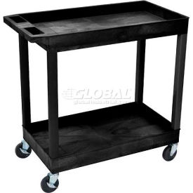 Luxor Plastic Utility Cart w/2 Shelves 400 lb. Capacity 35-1/4
