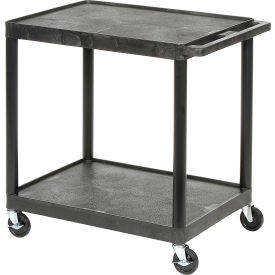 Luxor Plastic Utility Cart w/2 Shelves 200 lb. Capacity 24