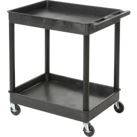 Luxor® TC11 Tray Top Shelf 2 Shelf Plastic Utility Cart 32x24 4