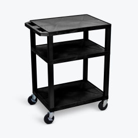 Luxor Garage Shop Utility Cart w/3 Shelves 300 lb. Capacity 24