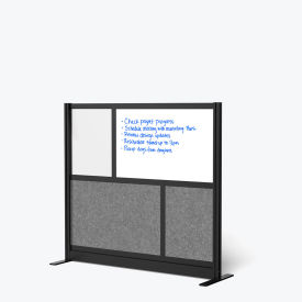 Luxor Modular Wall Room Divider Frosted Acrylic with Whiteboard 53