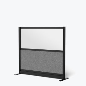 Luxor Modular Wall Room Divider Frosted Window with Whiteboard 53