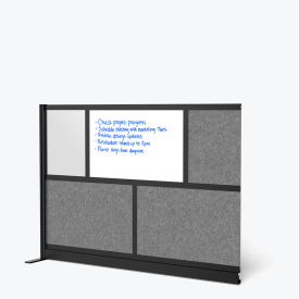 Luxor Modular Wall Room Divider Frosted Acrylic with Whiteboard 53