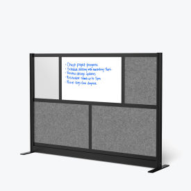 Luxor Modular Wall Room Divider Frosted Acrylic with Whiteboard 70