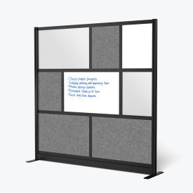 Luxor Modular Wall Room Divider Frosted Acrylic with Whiteboard 70