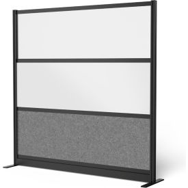 Luxor Modular Wall Room Divider Frosted Window with Whiteboard 70