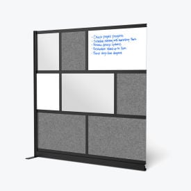 Luxor Modular Wall Room Divider Frosted Acrylic with Whiteboard Narrow Panel 70
