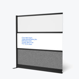 Luxor Modular Wall Room Divider Frosted Acrylic with Whiteboard Wide Panel 70