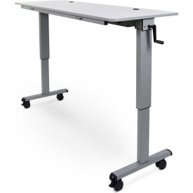 Luxor Adjustable Height Flip Top Table w/ Crank Handle - 60