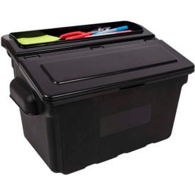 Luxor Utility Cart Bin w/2 Lids 25 lb. Capacity 14