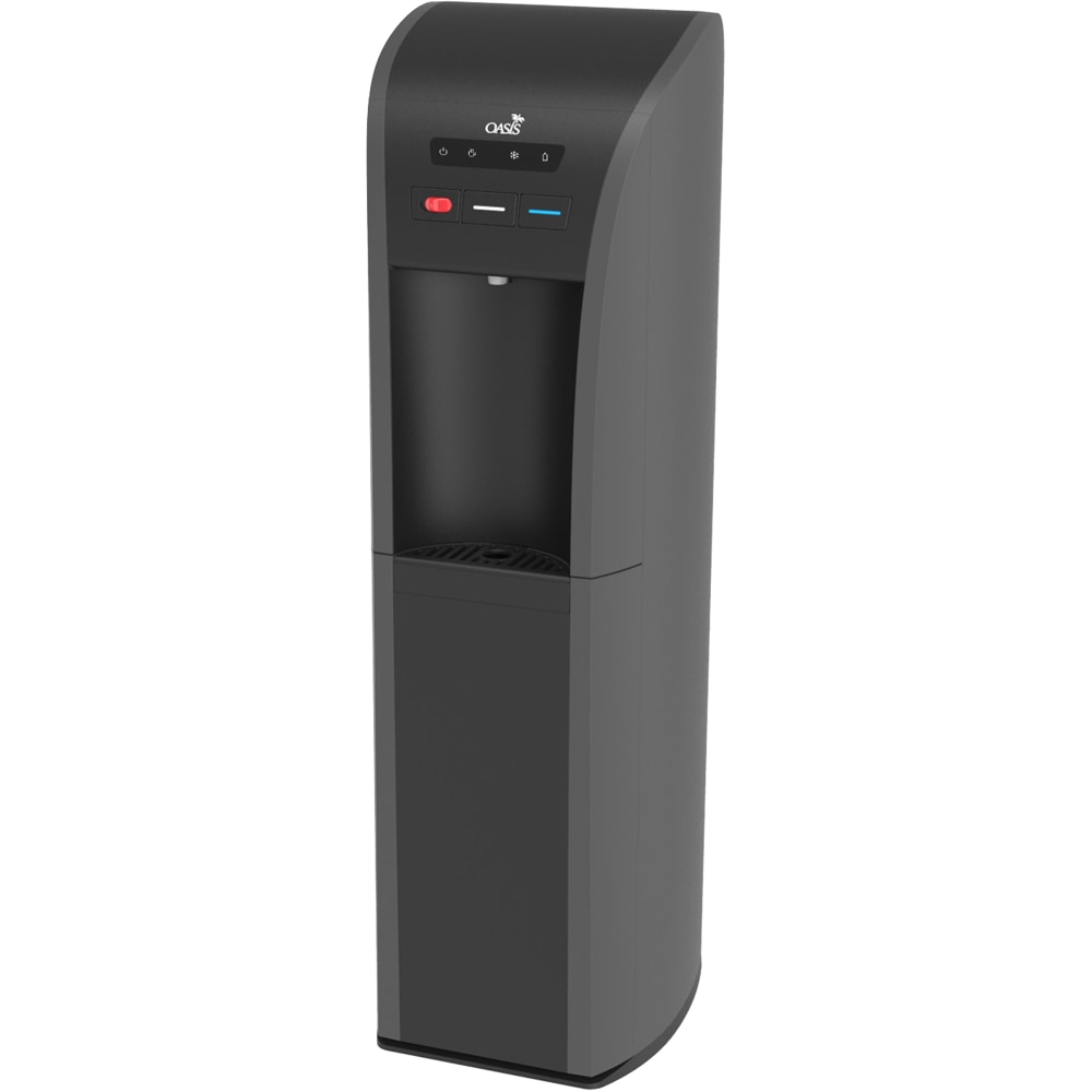 Oasis Aquarius Tri-Temp Floorstand Bottom-Load Water Dispenser, 5 Gallons, Black MPN:506544C