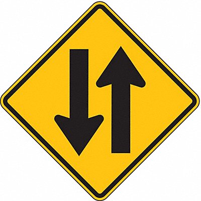 Two Way Traffic Traffic Sign 24 x 24 MPN:W6-3-24DA