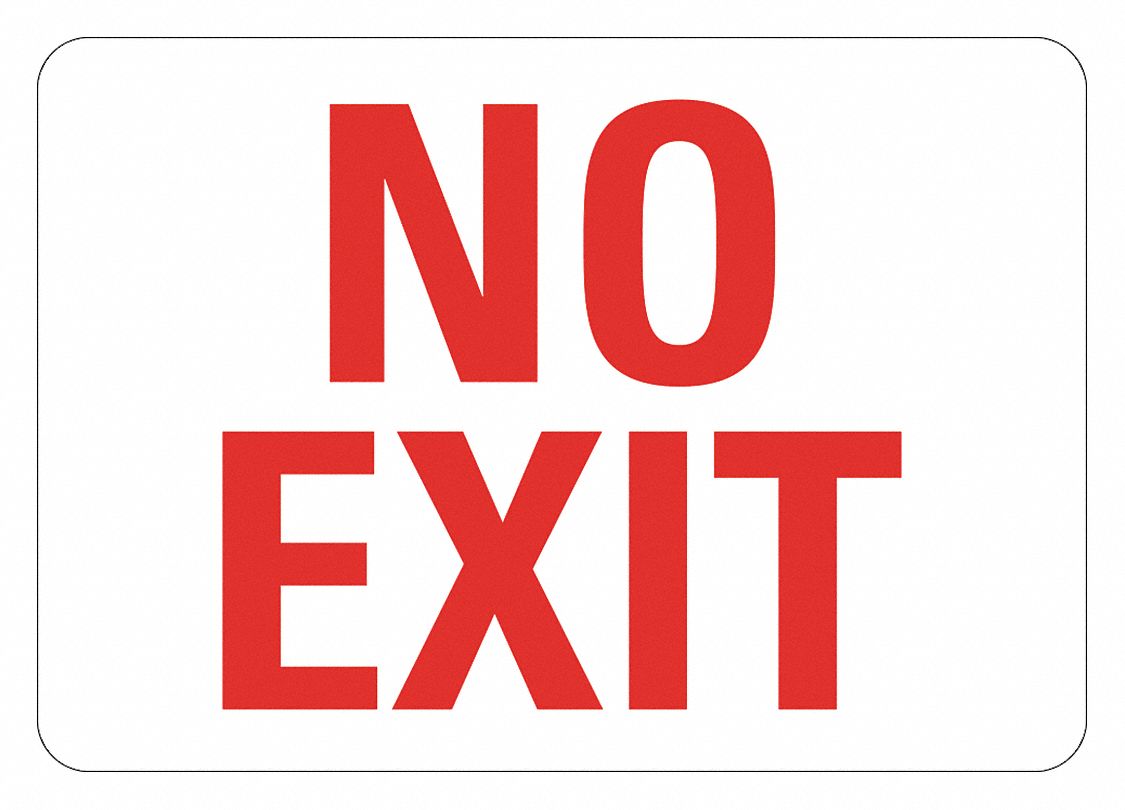Exit Sign 7 in x 10 in Plastic MPN:LCU1-0007-NP_10x7 Exit Sign 7 in x 10 in Plastic MPN:LCU1-0007-NP_10x7