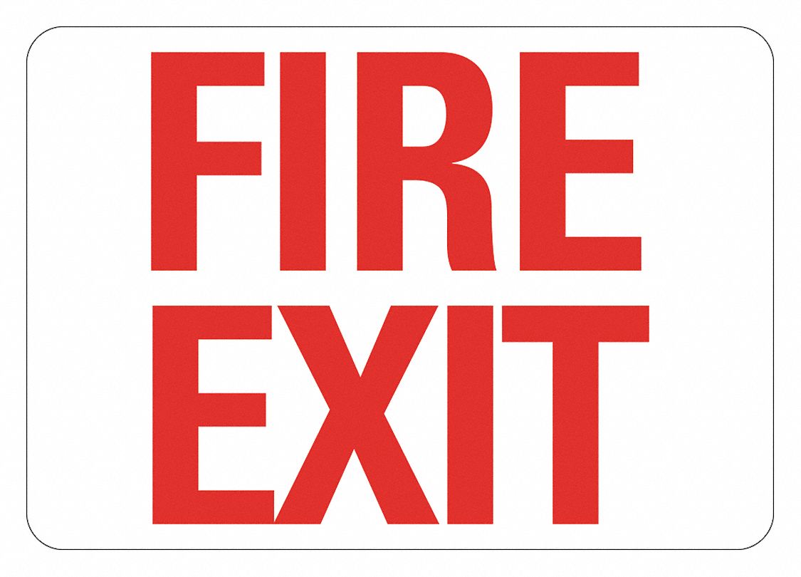 Fire Sign 10 in x 14 in Plastic MPN:LCU1-0009-NP_14x10 Fire Sign 10 in x 14 in Plastic MPN:LCU1-0009-NP_14x10