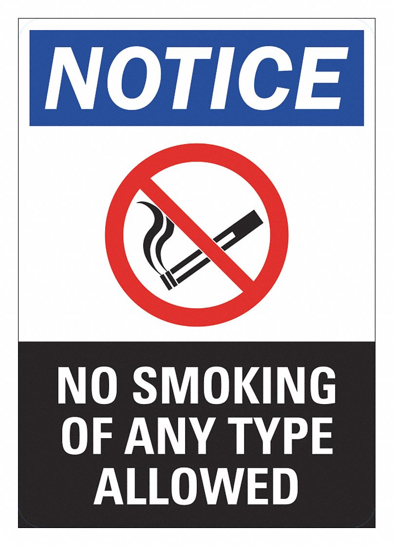 No Smoking Sign 10 inx7 in Plastic MPN:LCU1-0028-NP_7x10 No Smoking Sign 10 inx7 in Plastic MPN:LCU1-0028-NP_7x10