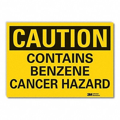 Benzene Caution Rflct Label 7inx10in MPN:LCU3-0327-RD_10x7 Benzene Caution Rflct Label 7inx10in MPN:LCU3-0327-RD_10x7