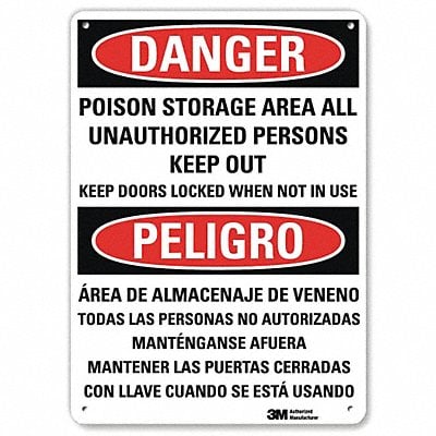 Danger Sign 14 in x 10 in Aluminum MPN:U1-1053-RA_10X14