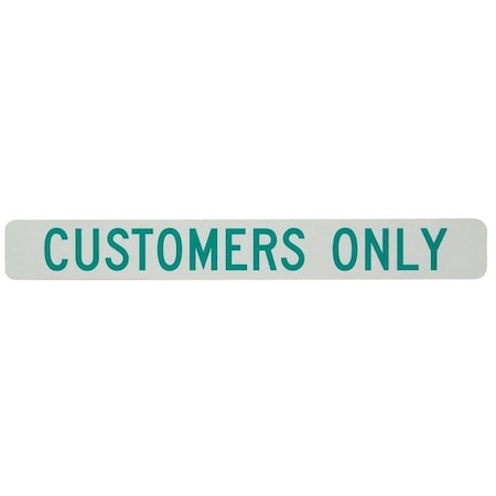 Parking Sign, 2-1/2 x 20In, GRN/WHT, Text, CS-004-20HA MPN:CS-004-20HA