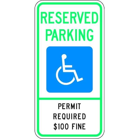 ADA Handicapped Parking Sign, 24
