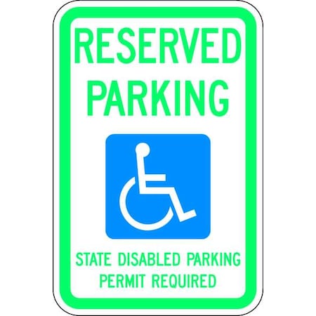 ADA Handicapped Parking Sign, 18