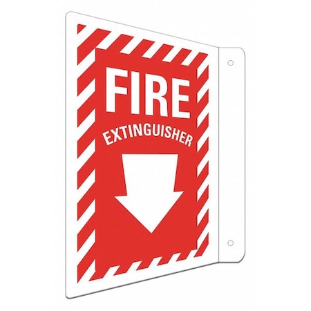 Fire Extinguisher Sign, 12inx8in, Aluminum MPN:LCFL-0005-NA_8x12