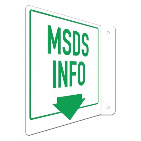 Safety Sign, 8 in Height, 8 in Width, Aluminum, L-Shape Projection, English MPN:LCFL-0010-RA_8x8