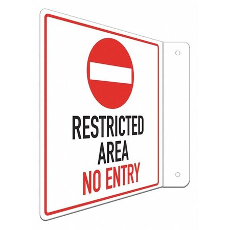 Safety Sign, 8 in H, 8 in W, Aluminum, L-Shape Projection, English, LCFL-0021-RA_8x8 MPN:LCFL-0021-RA_8x8
