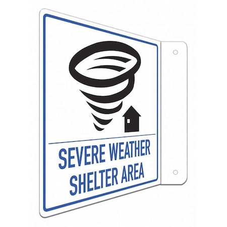 Safety Sign, 8 in Height, 8 in Width, Aluminum, L-Shape Projection, English MPN:LCFL-0030-NA_8x8