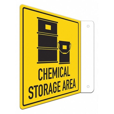 Safety Sign, 8 in H, 8 in W, L-Shape Projection, English, LCFL-0032-NA_8x8 MPN:LCFL-0032-NA_8x8
