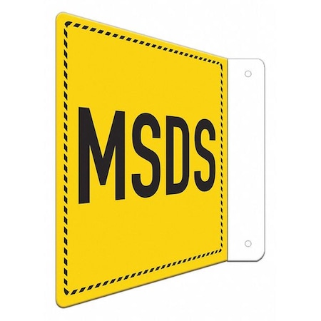Safety Sign, 8 in Height, 8 in Width, Aluminum, L-Shape Projection, English MPN:LCFL-0034-NA_8x8