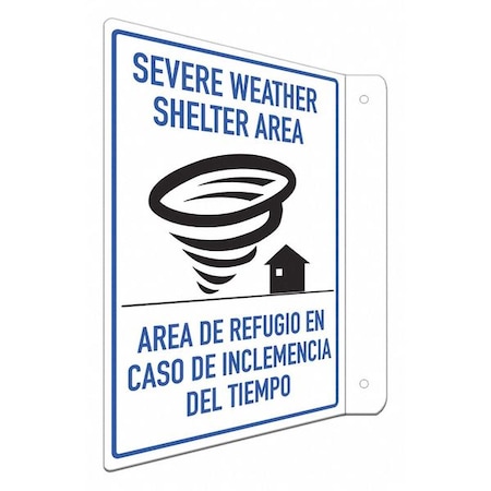 Severe Weather Shelter Area, Spanish-Bilingual, 8 in W x 12 in H, LCFL-0037-NA_8x12 MPN:LCFL-0037-NA_8x12