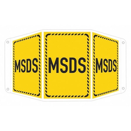 Safety Sign, 10 in Height, 17 1/2 in Width, Aluminum, Tri-Bend, English MPN:LCTB-0013-NA_7x10