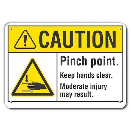 Caution Sign, 10 in Height, 14 in Width, Plastic, Horizontal Rectangle, English MPN:LCU3-0001-NP_14x10