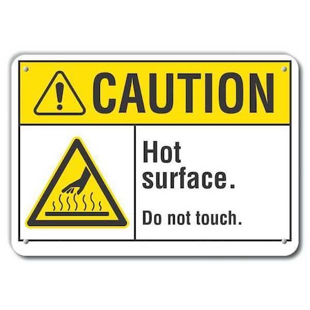 Caution Sign, 7 in H, 10 in W, Plastic, Vertical Rectangle, English, LCU3-0009-NP_10x7 MPN:LCU3-0009-NP_10x7
