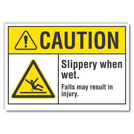 Caution Sign, 7 in H, 10 in W, Non-PVC Polymer, Vertical Rectangle, English, LCU3-0018-ED_10x7 MPN:LCU3-0018-ED_10x7