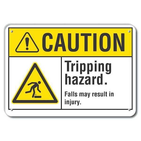 Caution Sign, 10 in H, 14 in W, Plastic, Horizontal Rectangle, English, LCU3-0024-NP_14x10 MPN:LCU3-0024-NP_14x10
