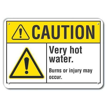 Caution Sign, 10 in H, 14 in W, Plastic, Horizontal Rectangle, English, LCU3-0028-NP_14x10 MPN:LCU3-0028-NP_14x10