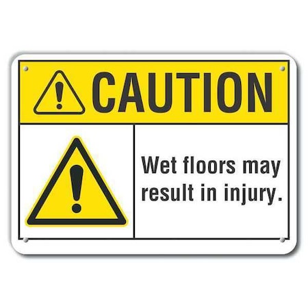 Caution Sign, 7 in H, 10 in W, Plastic, Vertical Rectangle, English, LCU3-0030-NP_10x7 MPN:LCU3-0030-NP_10x7
