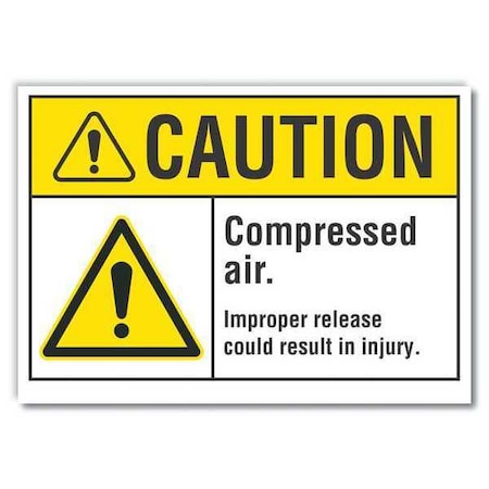 Caution Sign, 7 in H, 10 in W, Non-PVC Polymer, Vertical Rectangle, English, LCU3-0037-ED_10x7 MPN:LCU3-0037-ED_10x7