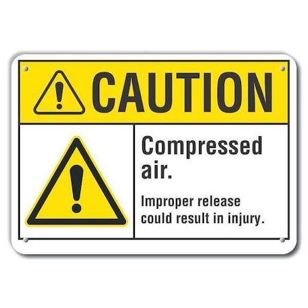 Caution Sign, 7 in H, 10 in W, Plastic, Vertical Rectangle, English, LCU3-0037-NP_10x7 MPN:LCU3-0037-NP_10x7