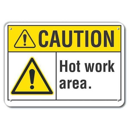 Caution Sign, 7 in H, 10 in W, Plastic, Vertical Rectangle, English, LCU3-0039-NP_10x7 MPN:LCU3-0039-NP_10x7