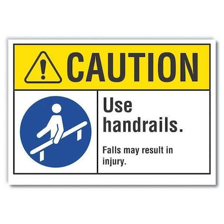 Caution Sign, 10 in H, 14 in W, Non-PVC Polymer, Horizontal Rectangle, LCU3-0065-ED_14x10 MPN:LCU3-0065-ED_14x10