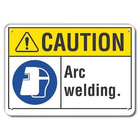 Caution Sign, 10 in Height, 14 in Width, Plastic, Horizontal Rectangle, English MPN:LCU3-0071-NP_14x10