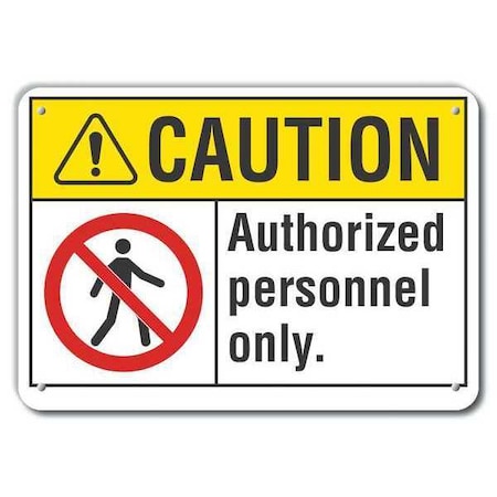 Caution Sign, 10 in H, 14 in W, Plastic, Horizontal Rectangle, English, LCU3-0079-NP_14x10 MPN:LCU3-0079-NP_14x10