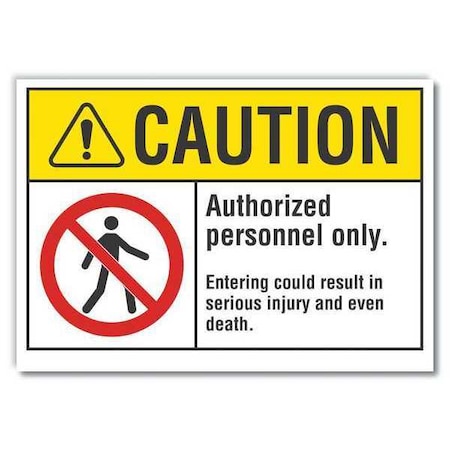 Caution Sign, 7 in H, 10 in W, Non-PVC Polymer, Vertical Rectangle, English, LCU3-0080-ED_10x7 MPN:LCU3-0080-ED_10x7