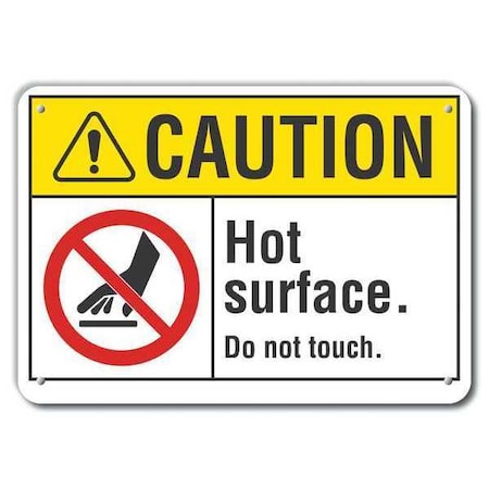 Caution Sign, 10 in H, 14 in W, Plastic, Horizontal Rectangle, English, LCU3-0083-NP_14x10 MPN:LCU3-0083-NP_14x10