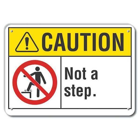 Caution Sign, 10 in H, 14 in W, Plastic, Horizontal Rectangle, English, LCU3-0085-NP_14x10 MPN:LCU3-0085-NP_14x10