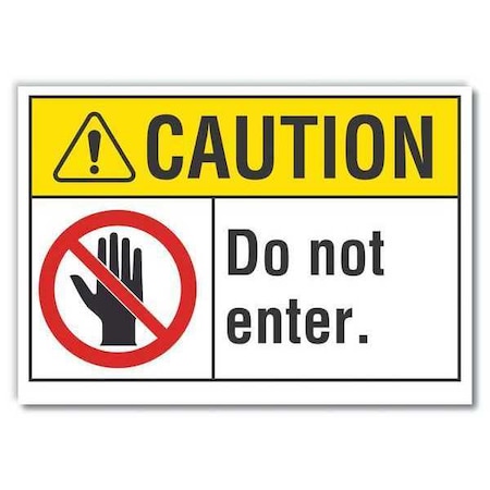 Caution Sign, 7 in H, 10 in W, Non-PVC Polymer, Vertical Rectangle, English, LCU3-0088-ED_10x7 MPN:LCU3-0088-ED_10x7