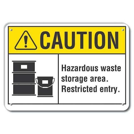 Caution Sign, 10 in H, 14 in W, Plastic, Horizontal Rectangle, English, LCU3-0091-NP_14x10 MPN:LCU3-0091-NP_14x10